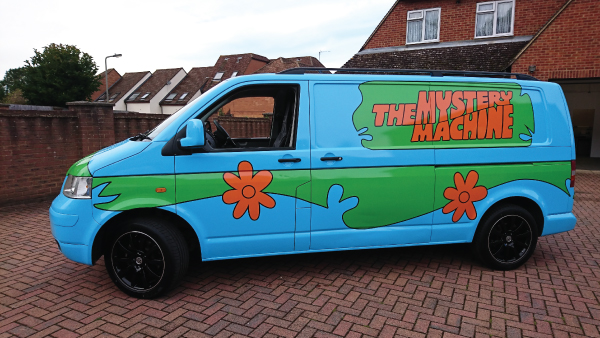 Mystery Machine Colour Change Wrap rolling around  Beaconsfield